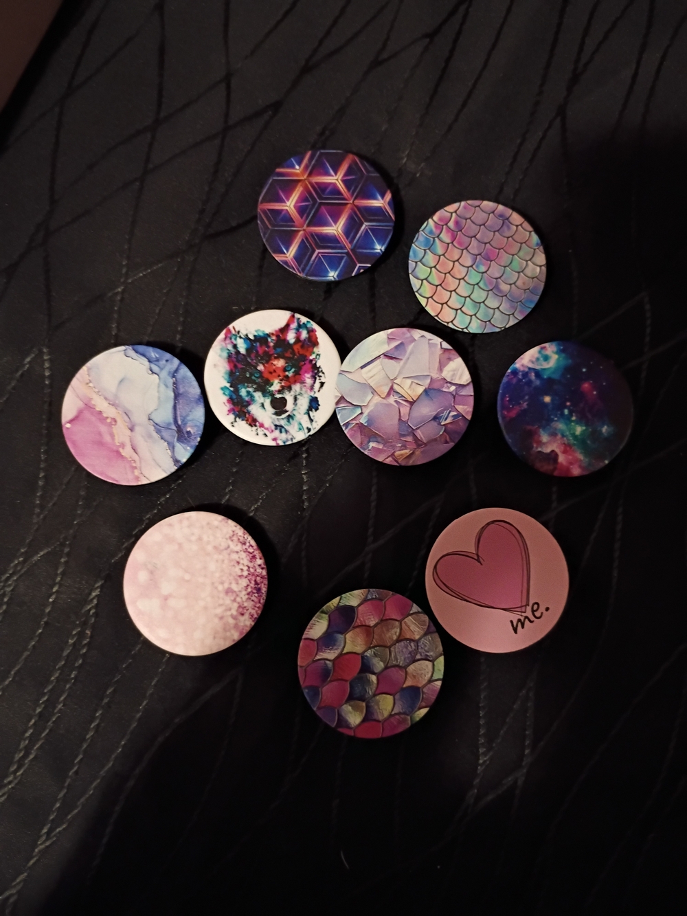 Target PopSocket-Style Phone Grips Assorted Pink Purple Blue Galaxy Designs